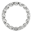 Round Cut Lab Grown Diamond Eternity Ring in 14k White Gold (4 cttw FG/VS2)-3