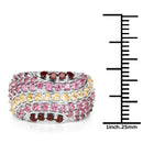 2.35 Carat Genuine Multi Stone .925 Sterling Silver Ring-3