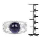 3.65 Carat Genuine Iolite .925 Sterling Silver Ring-3
