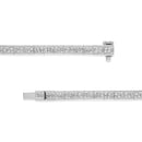 14K White Gold 4 3/8 Cttw Alternating Invisible Set Princess and Baguette Diamond Tennis Bracelet (G-H Color, VS1-VS2 Clarity) - Size 7"-4