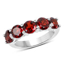 4.00 Carat Genuine Garnet .925 Sterling Silver Ring-1