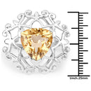 5.71 Carat Genuine Citrine .925 Sterling Silver Ring-3
