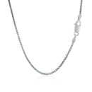 14k White Gold Classic Box Chain 1.1mm-3
