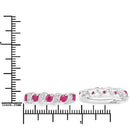 1.38 Carat Genuine Ruby and White Topaz .925 Sterling Silver Earrings-3