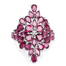 7.52 Carat Genuine Rhodolite .925 Sterling Silver Ring-3