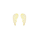14k Yellow Gold Polished Wing Post Earrings-1