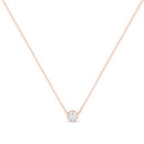 .925 Sterling Silver 1/2 Cttw Diamond Bezel 18" Pendant Necklace (I-J Color, I2-I3 Clarity)-2