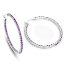 3.00 Carat Genuine Amethyst .925 Sterling Silver Earrings-2