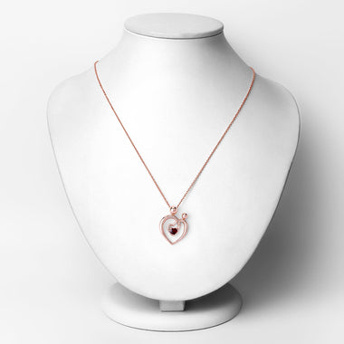0.32 Carat Genuine Garnet .925 Sterling Silver Pendant - 0
