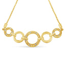 10K Yellow Gold over .925 Sterling Silver Diamond Accented Graduated Infinity Open Circle 6â€-9â€ Adjustable Bolo Bracelet-5