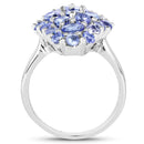 2.79 Carat Genuine Tanzanite .925 Sterling Silver Ring-2
