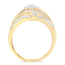 10K Yellow Gold Diamond Ring (1 Cttw, I-J Color, I2-I3 Clarity) - Size 7-2