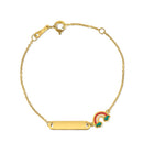 14k Yellow Gold Rainbow Childrens Bracelet (1.00 mm)-2
