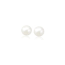 14k Yellow Gold Freshwater Cultured White Pearl Stud Earrings (4.0 mm)-4
