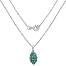 1.26 Carat Genuine Emerald .925 Sterling Silver Pendant-2