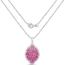 4.46 Carat Genuine Ruby .925 Sterling Silver Pendant-2