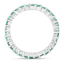 1.02 Carat Genuine Zambian Emerald 14K White Gold Ring-2