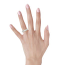 Emerald Cut Lab Grown Diamond Eternity Ring in 14k White Gold (4 cttw FG/VS2)-5