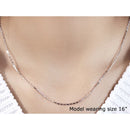 14k White Gold Lumina Pendant Chain 1.0mm-4