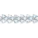 14.11 Carat Genuine Aquamarine .925 Sterling Silver Bracelet-2