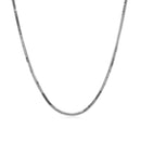14k White Gold Milano Chain 1.1mm-2