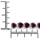 15.50 Carat Genuine Garnet .925 Sterling Silver Bracelet-3