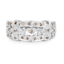 0.32 Carat Genuine Champagne Diamond .925 Sterling Silver Ring-4