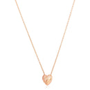 14k Rose Gold High Polish Scribbles Heart Necklace-1