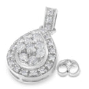 10k White Gold Round Cut Diamond Earrings (0.75 cttw, H-I Color, I1-I2 Clarity)-4