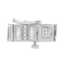 10K White Gold Round and Baguette Cut Diamond Bracelet (2.00 cttw, H-I Color, I2-I3 Clarity)-2