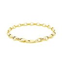 4.6mm 14k Yellow Gold Oval Rolo Bracelet-3