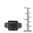 0.77 Carat Genuine Black Diamond .925 Sterling Silver Ring-3