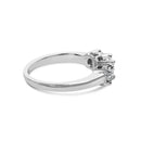 14K White Gold 1/2 Cttw Miracle Set Round Lab Grown Diamond Three Stone Illusion Plate Ring (F-G Color, VS1-VS2 Clarity) - Ring Size 7-2