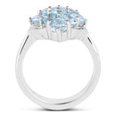 2.88 Carat Genuine Blue Topaz .925 Sterling Silver Ring-2