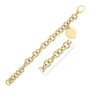 14k Yellow Gold 7 1/2 inch Rolo Link Bracelet (11.40 mm)-1