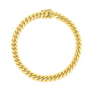 7.0mm 14k Yellow Gold Classic Miami Cuban Solid Bracelet-2