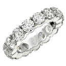 Round Cut Lab Grown Diamond Eternity Ring in 14k White Gold (5 cttw FG/VS2)-1
