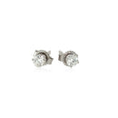 14k White Gold Diamond Four Prong Stud Earrings (1/4 cttw)-2