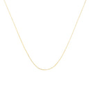 Solid 10K Yellow Gold 0.5mm Slim and Dainty Unisex 18" Rope Chain Necklace-3