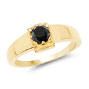 0.50 Carat Genuine Black Diamond .925 Sterling Silver Ring-1