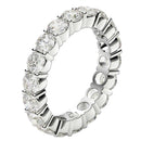 Round Cut Lab Grown Diamond Eternity Ring in 14k White Gold (2 cttw FG/VS2)-4