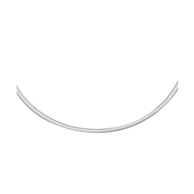 2.5mm 14k Two Tone Gold Reversible Omega Necklace - 0
