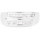 0.70 Carat Genuine White Sapphire .925 Sterling Silver Ring-3