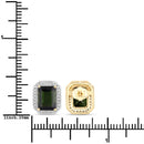 3.57 Carat Genuine Green Tourmaline and White Diamond 14K Yellow Gold Earrings-3