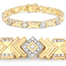 0.98 Carat Genuine White Diamond .925 Sterling Silver Bracelet-2