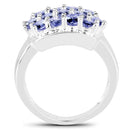 2.21 Carat Genuine Tanzanite .925 Sterling Silver Ring-2