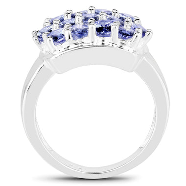 2.21 Carat Genuine Tanzanite .925 Sterling Silver Ring - 0