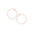 14k Rose Gold Polished Hoop Earrings (25 mm)-1