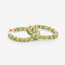5.10 Carat Genuine Peridot .925 Sterling Silver Earrings-3