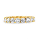 14K Yellow Gold 3.00 Cttw Shared Prong Set Round Cut Diamond Eternity Band (J-K Color, VS1-VS2 Clarity) - Ring Size 7-2